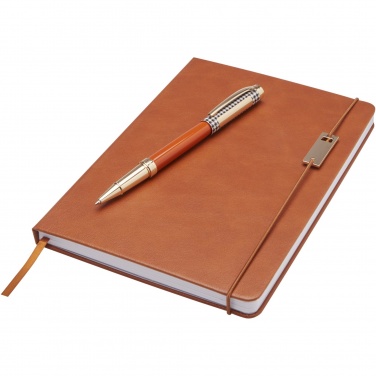 Logotrade business gift image of: Legato A5 notebook and rollerball pen set 